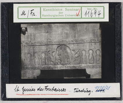 Vorschaubild Saint-Genis-des-Fontaines: Türsturz, Christus und Apostel 